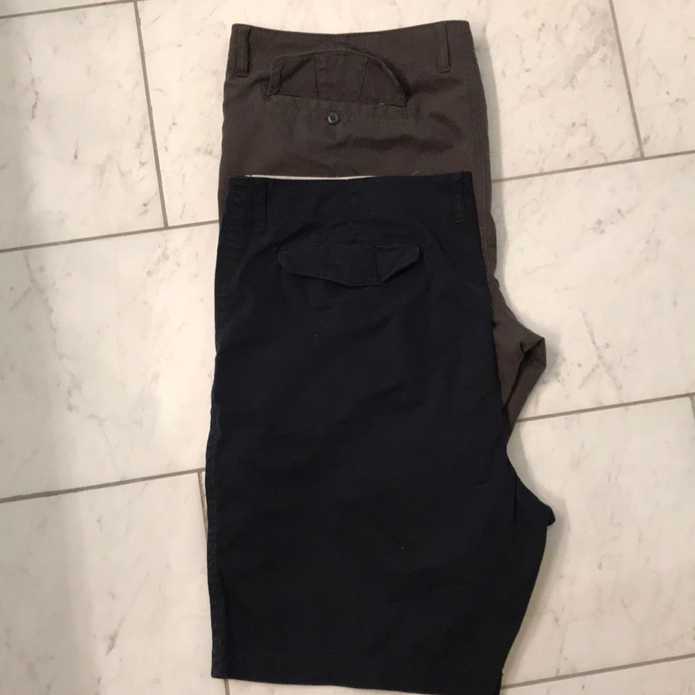 2 Pair Old Navy Flat Front khaki shorts
